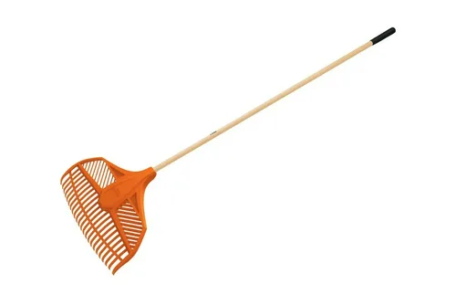 Грабли веерные AMIGO с черенком, полипропилен 23 зубьев