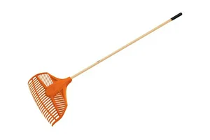 Грабли веерные AMIGO с черенком, полипропилен 23 зубьев