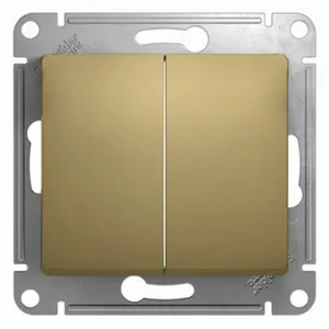 Выключатель GLOSSA 2кл, 10АХ, механизм, ТИТАН
