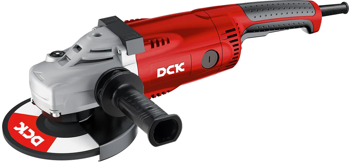 Машина шлифовальная угловая DCK KSM06-180, 2100Вт, 180мм, пл.пуск, пылезащита.