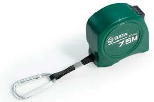 Рулетка Sata 7,5 м c двойной шкалой и карабином 