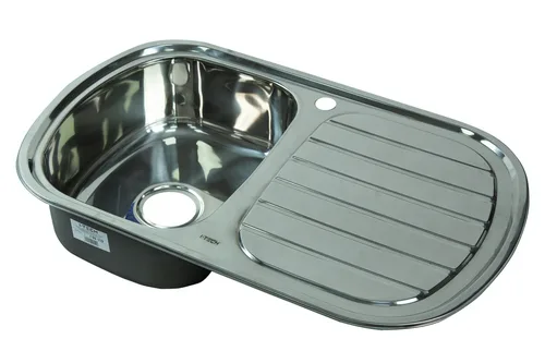 Мойка I-TECH квадратная с сушилкой справа 770х490х180х0,8 пол