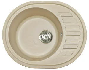 Мойка I-TECH круглая с сушилкой Ø500х620x205 кварц, песчаный берег