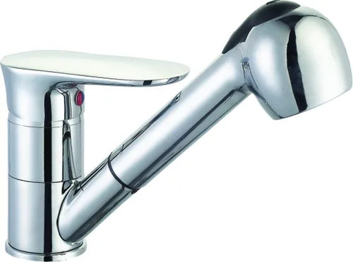 Смеситель для кухни I-TECH, PLUTO 40, однорычажный, с выдвижной лейкой, гайка