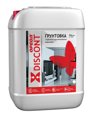 Грунт Ореол Дисконт, глуб проник, для внутр наруж работ, 5кг