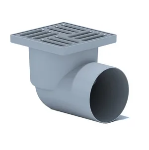 Трап горизонтальный АНИ с сухим затвором с решеткой из нержавеющей стали 150х150, выпуск 110мм, TQ1112