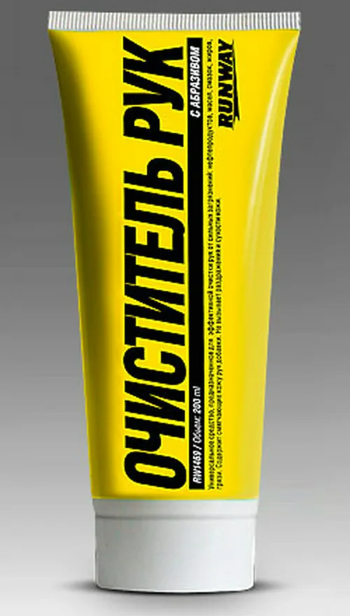 Очиститель для рук Runway с абразивом, туба 200мл