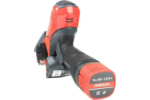 Пила аккум цепная  ПОБЕДА ПА 150, 4" (10 см), с 1 АКБ (14,4 В; 1,5 А*ч) и ЗУ