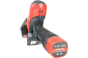 Пила аккум цепная  ПОБЕДА ПА 150, 4" (10 см), с 1 АКБ (14,4 В; 1,5 А*ч) и ЗУ