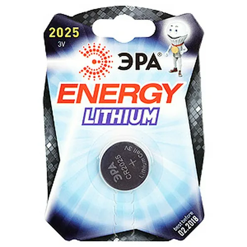 Батарейка ЭРА CR2025-1BL 40/320/31680 1 шт