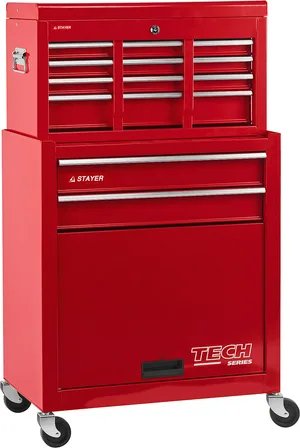 Тележка STAYER 616 х 330 х 742 мм, комбо с 2 полками + ящик с 7 полками