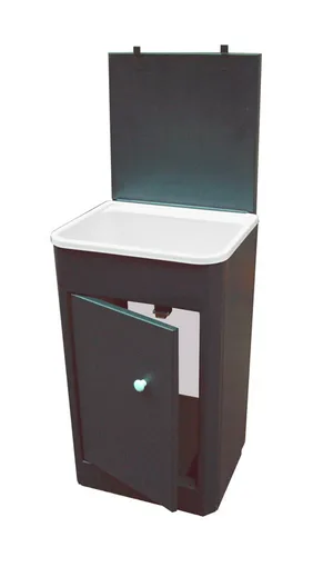 Умывальник ДАЧНЫЙ из оцинк стали МОКРЫЙ АСФАЛЬТ с пласт. мойкой Петромаш, без бачка