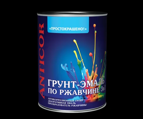 Грунт-эмаль Простокрашено по ржавчине серая, 5кг