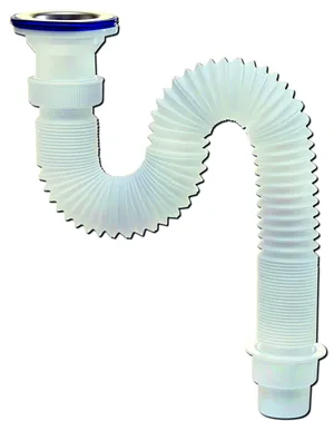 Сифон гофрированный "Элит" с нерж чашкой Ф70 мм, 1200 мм (1 1/2"-Ф40/50)