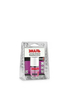 Эмаль KUDO для ПВХ профиля белая с кисточкой 15мл