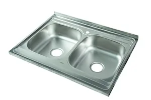 Мойка I-TECH квадратная накладная двойная 800х600х160х0,6 мат