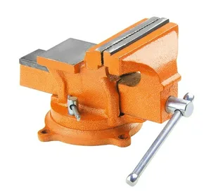 Тиски SPARTA, слесарные, поворотные, с наковальней, 150мм