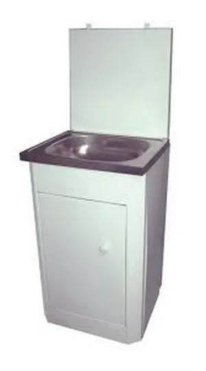 Умывальник ДАЧНЫЙ из оцинк.стали БЕЛЫЙ с нерж. мойкой  Петромаш,без бачка