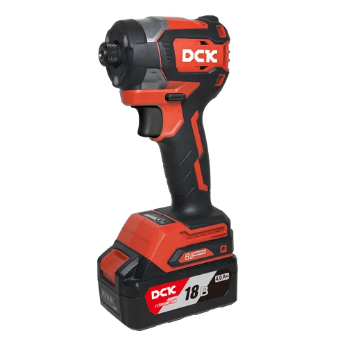 Дрель-шуруповерт аккум DCK KDPL208 2*4А/ч, HEX-impact, 208нм, 3 скорости, подсветка.