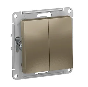 Выключатель AtlasDesign 2 кл, 10АХ, механизм, ШАМПАНЬ, SE