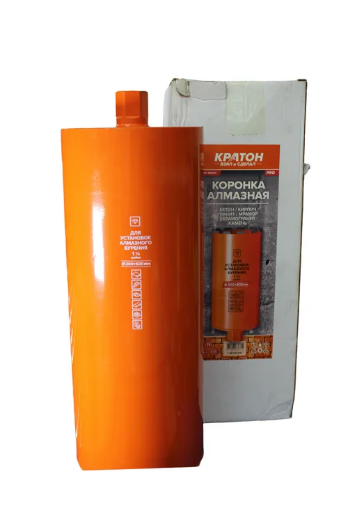 Коронка алмазная КРАТОН (200х500 мм; 1 1/4") для установок алмазного бурения