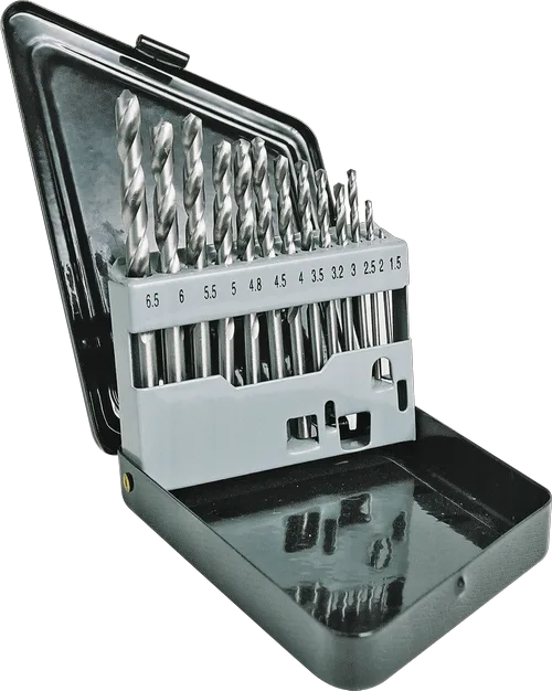 Набор сверл по металлу шлифованных Кратон Ø1,5-6,5 мм (13 шт)