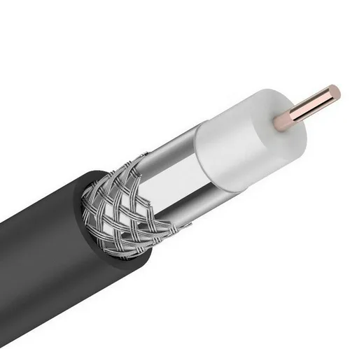 Кабель телевизионный RG-6U, 75 Ом, CCS/(оплётка Al 64%), чёрный