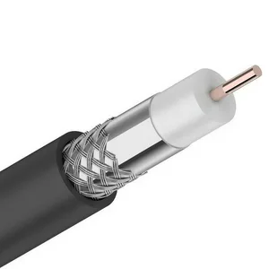 Кабель телевизионный RG-6U, 75 Ом, CCS/(оплётка Al 64%), чёрный