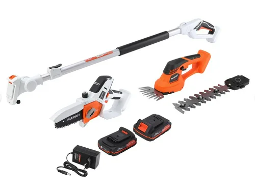 Набор Patriot "Ухоженный сад" пила CS 211 + ножницы CSH 211 + универсальная рукоятка + 2 акб + зарядка. 21В