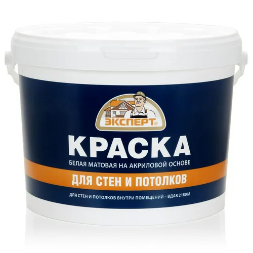 Краска ВДАК-2180 Эксперт, для стен и потолков, 14кг