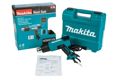 Фен MAKITA HG6031VK, 1800Вт, 50-600грС, 4 насадки