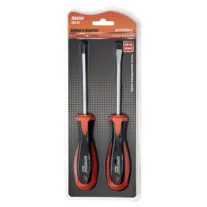 Набор отверток с двухкомпонентными рукоятками Кратон Master SSS-05, 2 пр., блистер