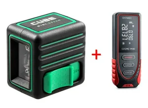 Комплект лазерный уровень ADA CUBE MINI GREEN Basic Edition + Дальномер лазерный ADA Cosmo MINI