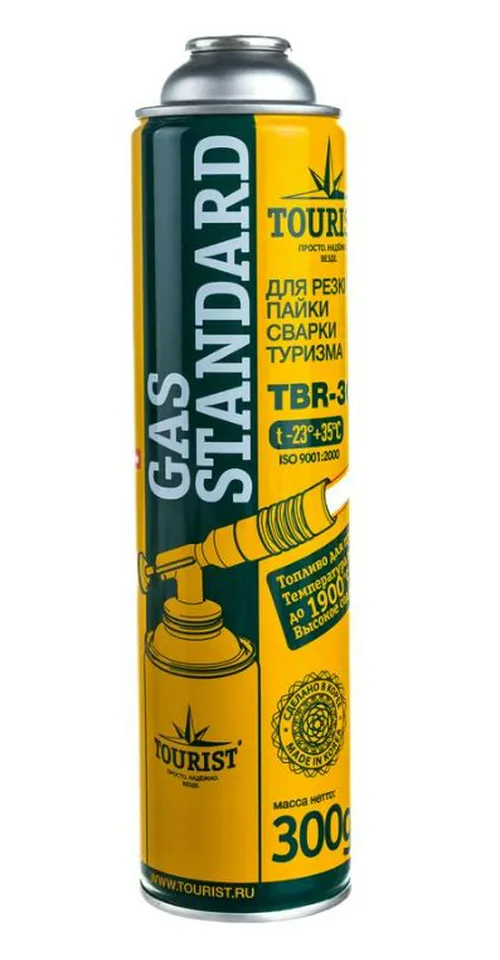 Газ TOURIST GAS STANDARD резьбовой клапан, 300 г.