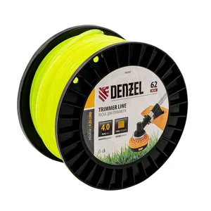Леска триммерная Denzel 4,0х62м, 1м, квадрат (бухта 62м.)