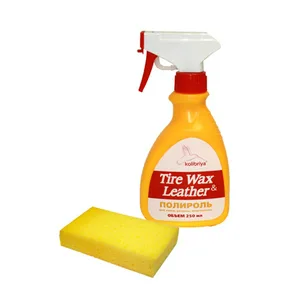 Полироль кож.рез.пласт Kolibriya Tire Wax&Leather c губкой, 500мл