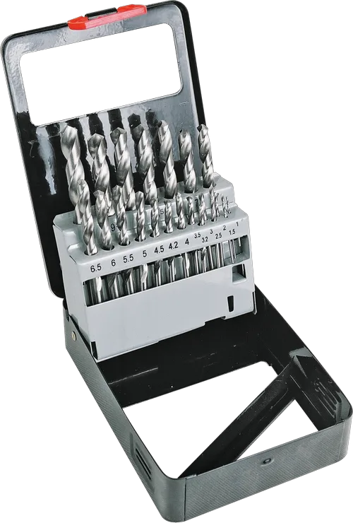 Набор сверл по металлу шлифованных Кратон Ø1-10 мм (19 шт)