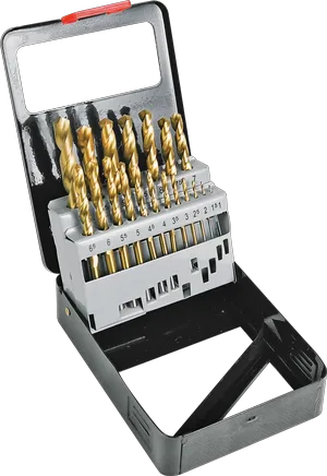 Набор сверл по металлу с титановым покрытием Кратон Ø1-10 мм (19 шт)