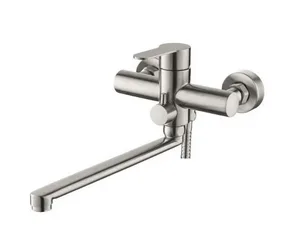 Смеситель ESKO Orlando для ванны, излив 300мм, с аксессуарами, нерж. сталь