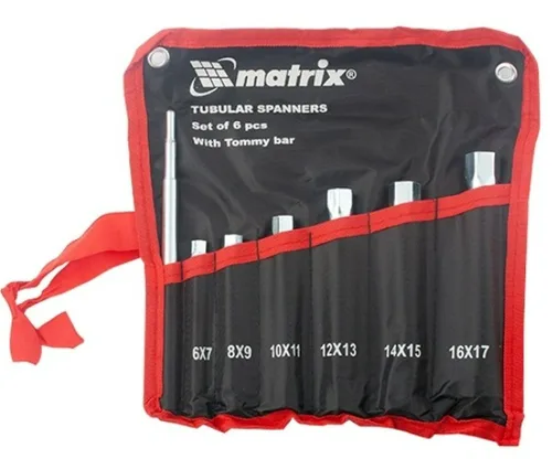 Набор ключей MATRIX, трубчатые, торцевые, 6-17мм, 7шт