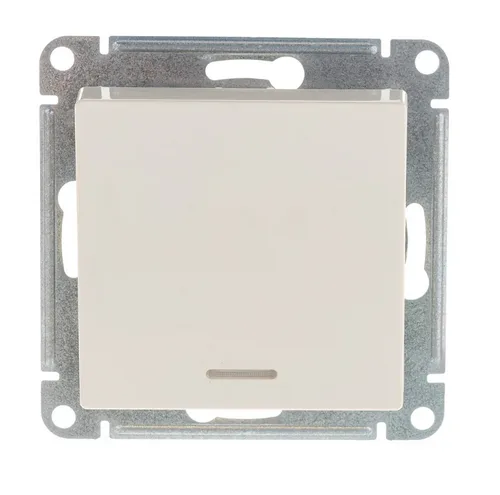 Выключатель AtlasDesign 1 кл с подсветкой, 10АХ, механизм, БЕЖЕВЫЙ, SE