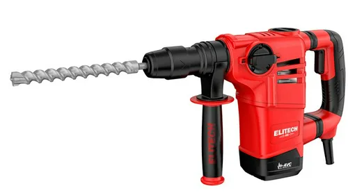 Перфоратор ELITECH П1130ЭМHD SDS+,AVC,1100Вт,30мм,2реж,3.5Дж,2800-3400у\м,4.5кг,пл.пуск,чем,смазка