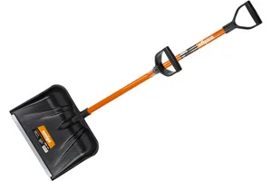 Лопата снеговая AMIGO 78006, пласт., алюм. черенок, промежут. ручка, 330х450мм.