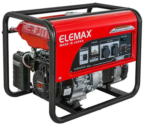 Генератор бензиновый ELEMAX SH3900EX, Honda GX200, 3,3кВА, 230В