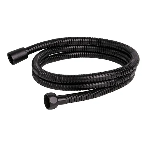 Шланг для душа I-TECH, G1/2"x1/2", двухзамковый, нерж, растягивающийся 150-190 см*15мм, черный