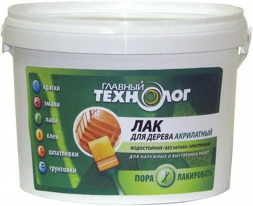 Лак акрил Новобытхим Главный технолог, бесцв, 0,5кг