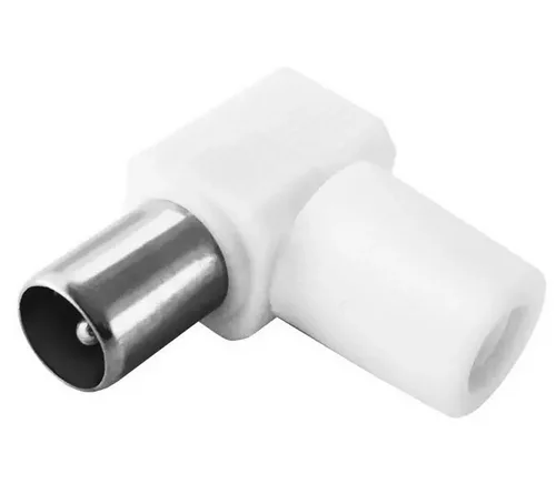 Штекер TV Rexant 05-2061 без пайки пластик, белый, угловой