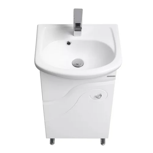 Тумба АКВАТОН Колибри 45 бел. + Раковина Азов 45