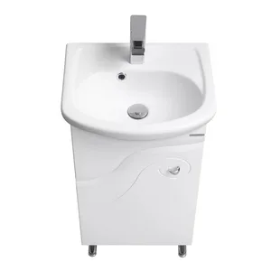 Тумба АКВАТОН Колибри 45 бел. + Раковина Азов 45