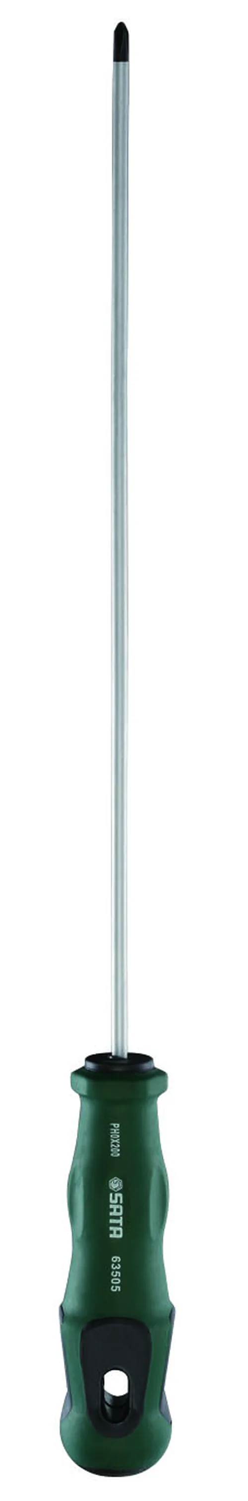 Отвертка Sata с обрезиненной ручкой РН-1х100мм, S63508